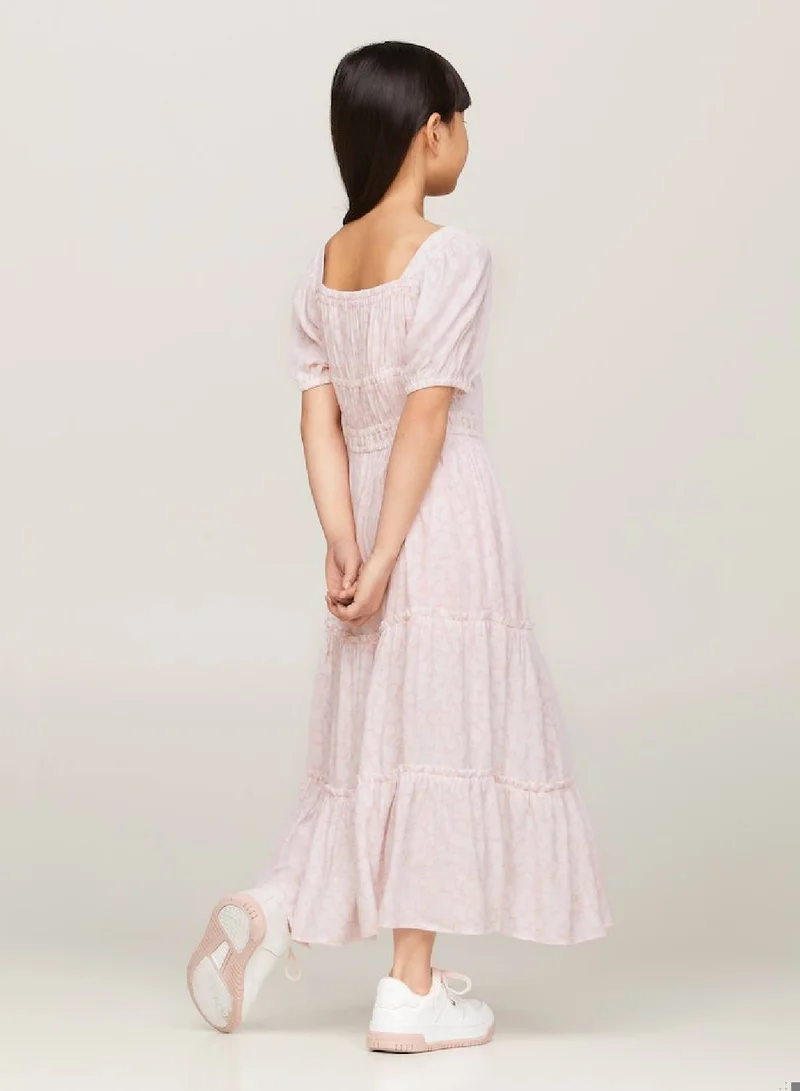 TOMMY HILFIGER Tiered Floral Midi Dress