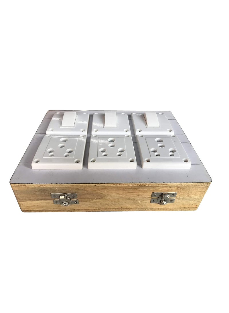 HIKEN Electric Extension Wooden Board 3Socket3Switch for Heavy Appliances 5Ampere Wire Length only Board  - Image 3