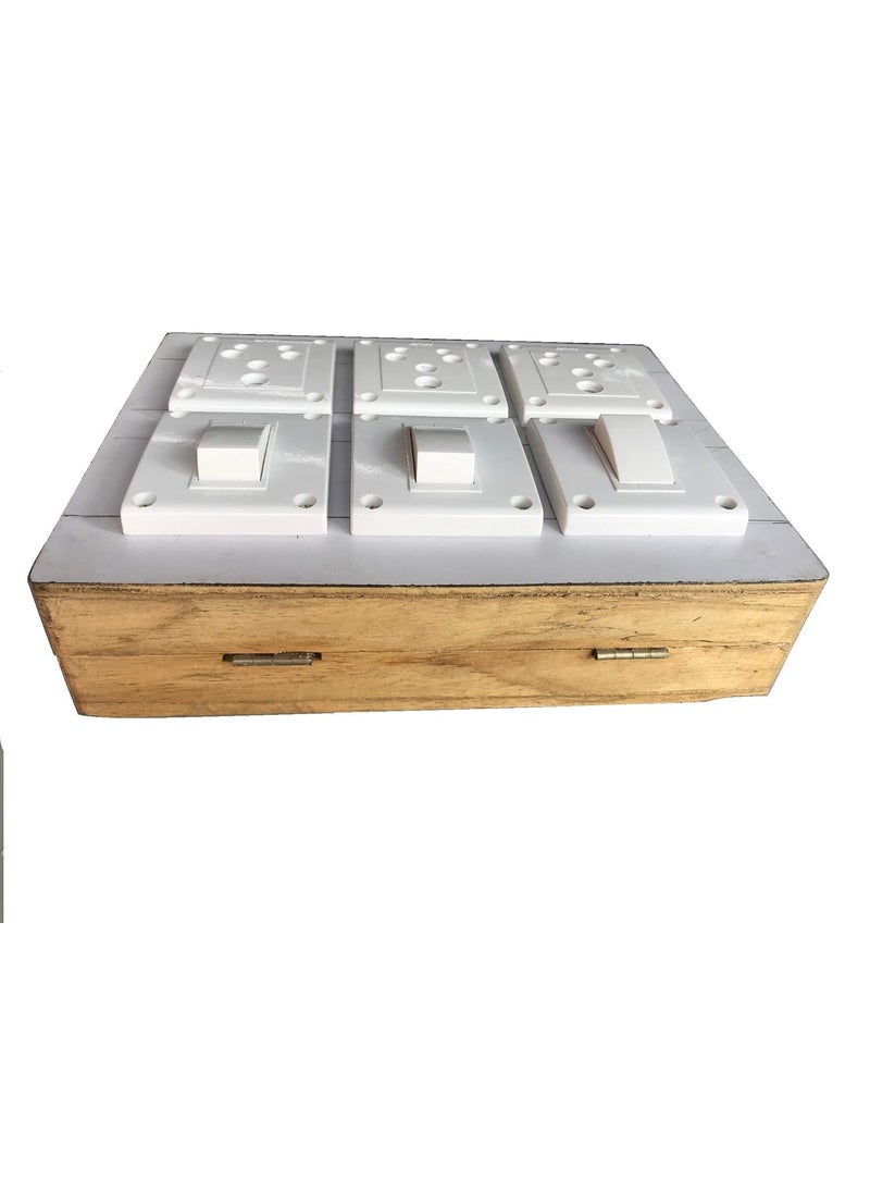 HIKEN Electric Extension Wooden Board 3Socket3Switch for Heavy Appliances 5Ampere Wire Length only Board  - Image 4
