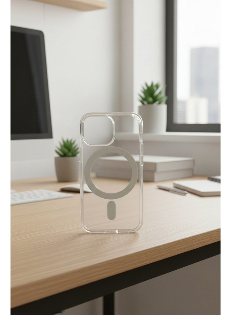 Grace AppleiPhone 13 mini  The All-Rounder: Clear Case with MagSafe - Slim Magnetic Shockproof Cover - Image 4