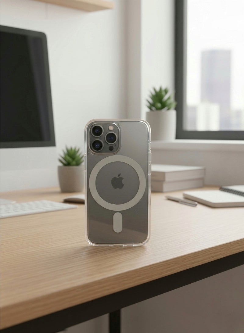 Grace AppleiPhone 13 mini  The All-Rounder: Clear Case with MagSafe - Slim Magnetic Shockproof Cover - Image 1