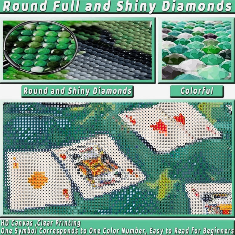 KICHANG Vintage Poker Diamond Art Kits for Adults Beginner,Dark Green DIY Modern Diamond Painting 5D Round Full Drill Diamond Dots Gem Art Crafts with Tools,Funny Crafts for Home Wall Decor&Gift-12x16in - Image 5