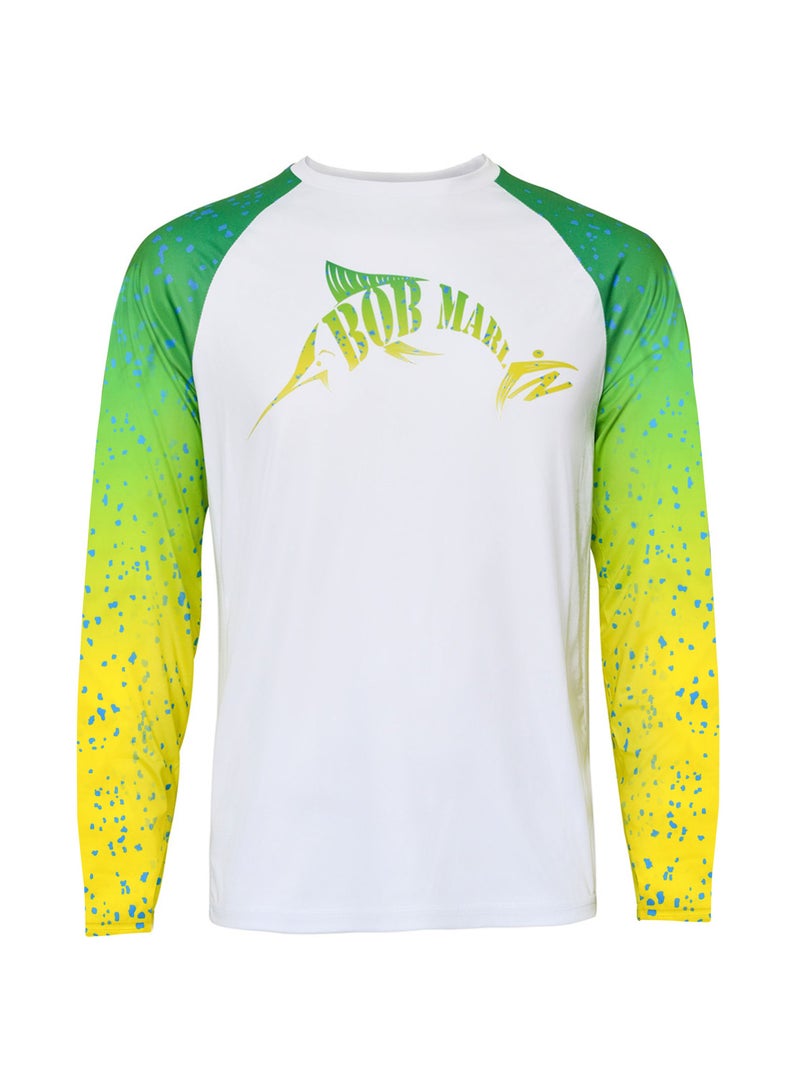 Bob Marlin Performance Shirt Bob Mahi White-Medium - Image 1