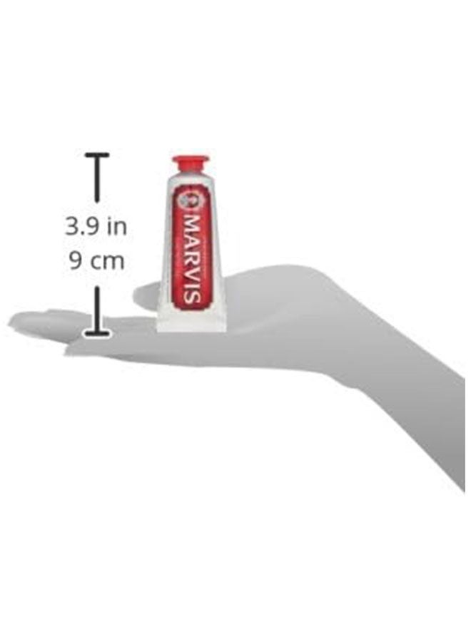 Marvis Cinnamon Mint Toothpaste 25ml, Teeth and Gum Cleanser, Long Lasting Freshness - Image 3