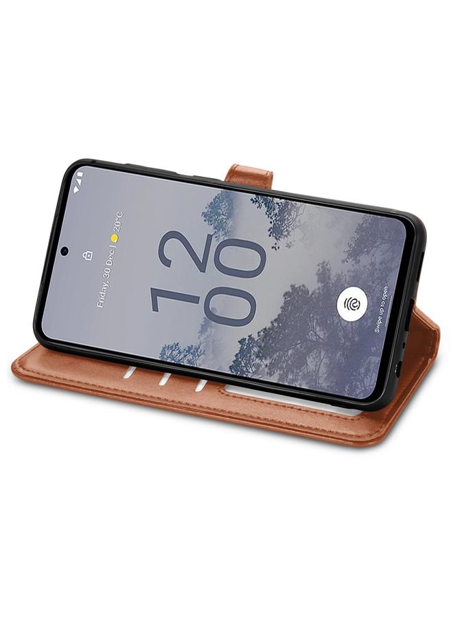 S-TOP Case For Nokia X30 Retro Solid Color Buckle Leather Phone Case - Image 4