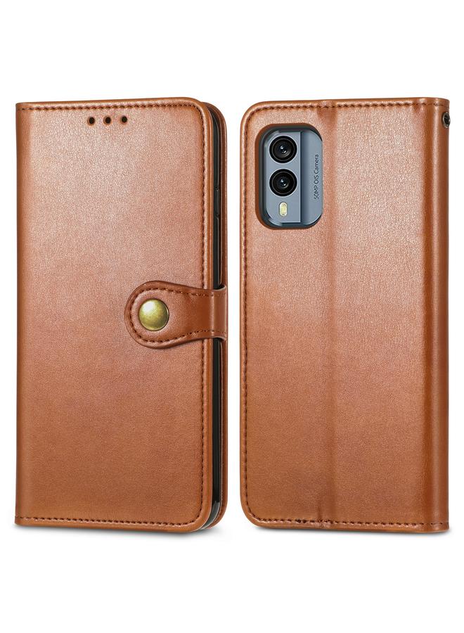 S-TOP Case For Nokia X30 Retro Solid Color Buckle Leather Phone Case - Image 2