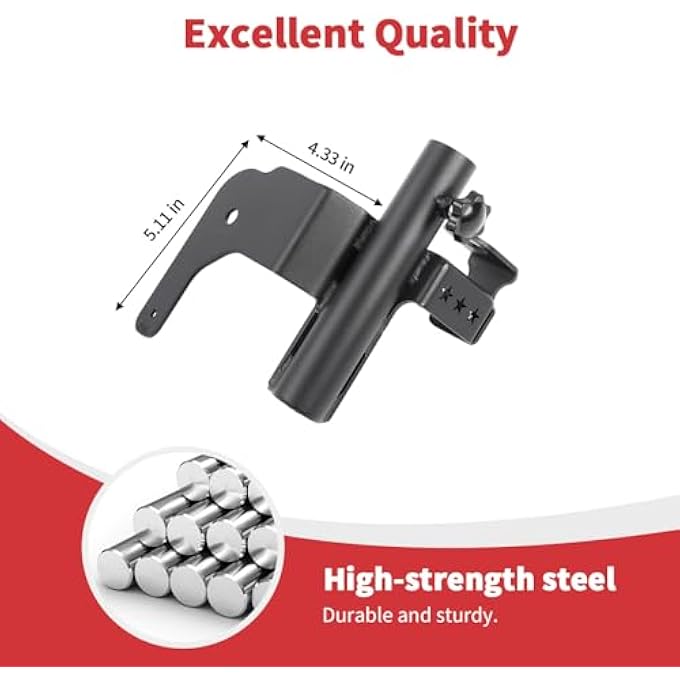 rayihni Heavy Duty CB & Flagpole Bracket Compatible with Chevrolet Colorado & GMC Canyon 2015-2022, Multi-Size CB & Whip Bracket, Exterior Accessories(Passenger Side) - Image 3