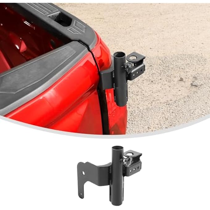 rayihni Heavy Duty CB & Flagpole Bracket Compatible with Chevrolet Colorado & GMC Canyon 2015-2022, Multi-Size CB & Whip Bracket, Exterior Accessories(Passenger Side) - Image 1