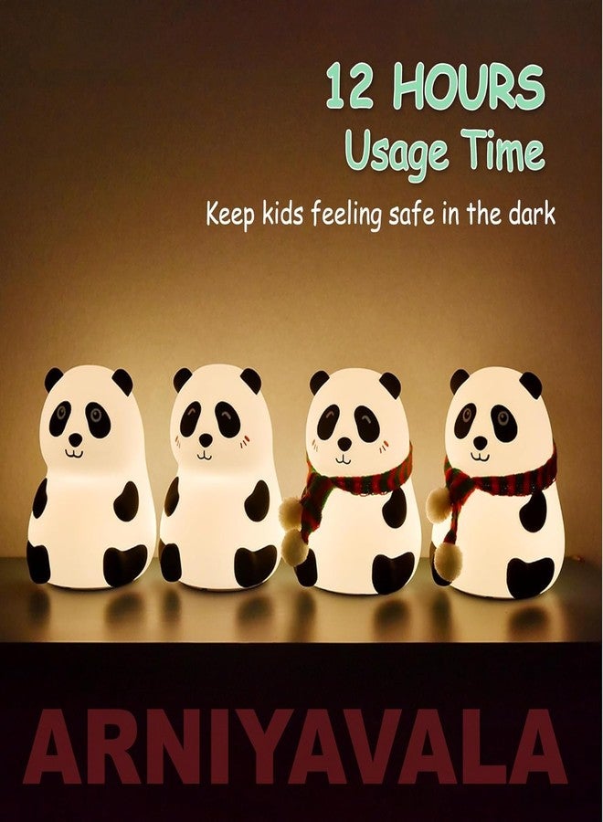 ARNIYAVALA Panda Lamp, Panda Gifts, Panda Touch Silicone Lamp, Birthday Gift for Girls and Boys, Panda Light Lamp, Kids Night Light, Silicone lamp, Rechargeable - Close Eye - Image 2