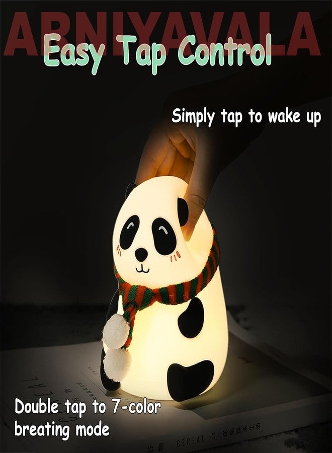 ARNIYAVALA Panda Lamp, Panda Gifts, Panda Touch Silicone Lamp, Birthday Gift for Girls and Boys, Panda Light Lamp, Kids Night Light, Silicone lamp, Rechargeable - Close Eye - Image 4