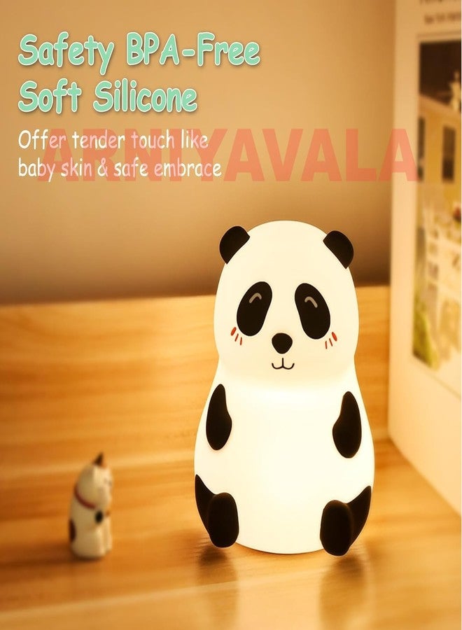 ARNIYAVALA Panda Lamp, Panda Gifts, Panda Touch Silicone Lamp, Birthday Gift for Girls and Boys, Panda Light Lamp, Kids Night Light, Silicone lamp, Rechargeable - Close Eye - Image 3