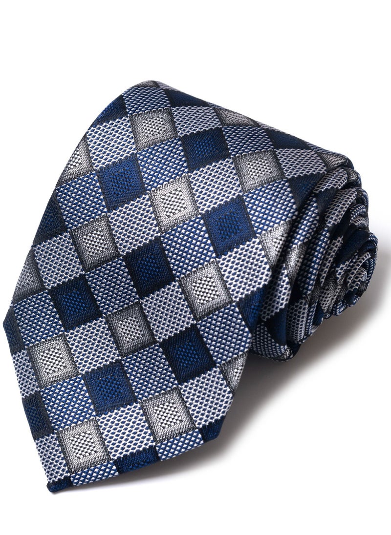 Loquat Multicolor Checkered Patterned  Polyester Necktie 