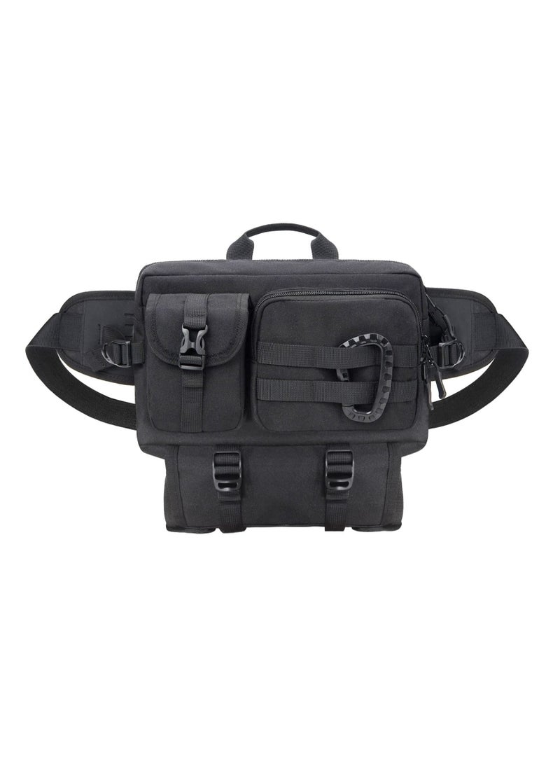 SYOSI SYOSI Waist Bag, Multi Pockets Shoulder Crossbody Bag Sling Chest Bag for Men Women Lightweight Satchel Bag with Adjustable Strap for Sports Outdoor Hiking Cycling Travel Camping  - Image 1