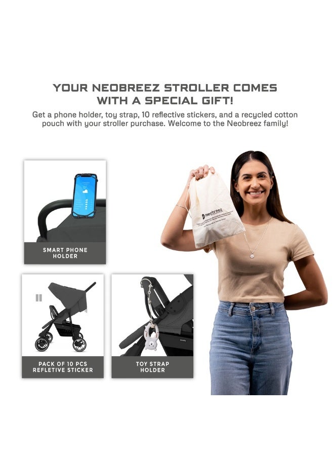 neobreez DUADX Sibling/Twin/Double Side by Side Baby Toddler Stroller,  Compact Baby Trolley Pushchair, One-Hand Fold,  Waterproof UPF 50+ Canopy, 0-3yrs,  30kg, 3yrs Warranty - Image 4