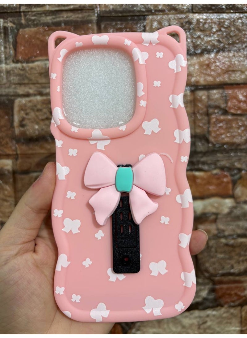 جراب خلفي مع فيونكة متوافق مع هاتف ريلمي C53 / C51 - Image 1