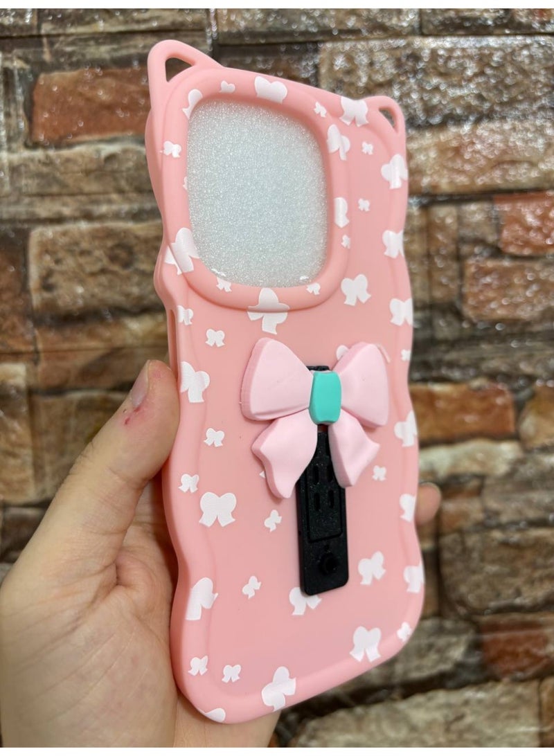 جراب خلفي مع فيونكة متوافق مع هاتف ريلمي C53 / C51 - Image 2