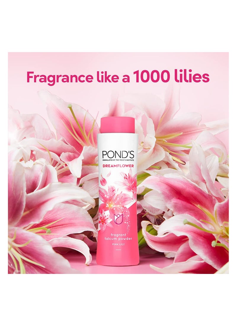 Pond's POND'S Dreamflower Fragrant Talcum Powder Pink Lily 400 g  - Image 3