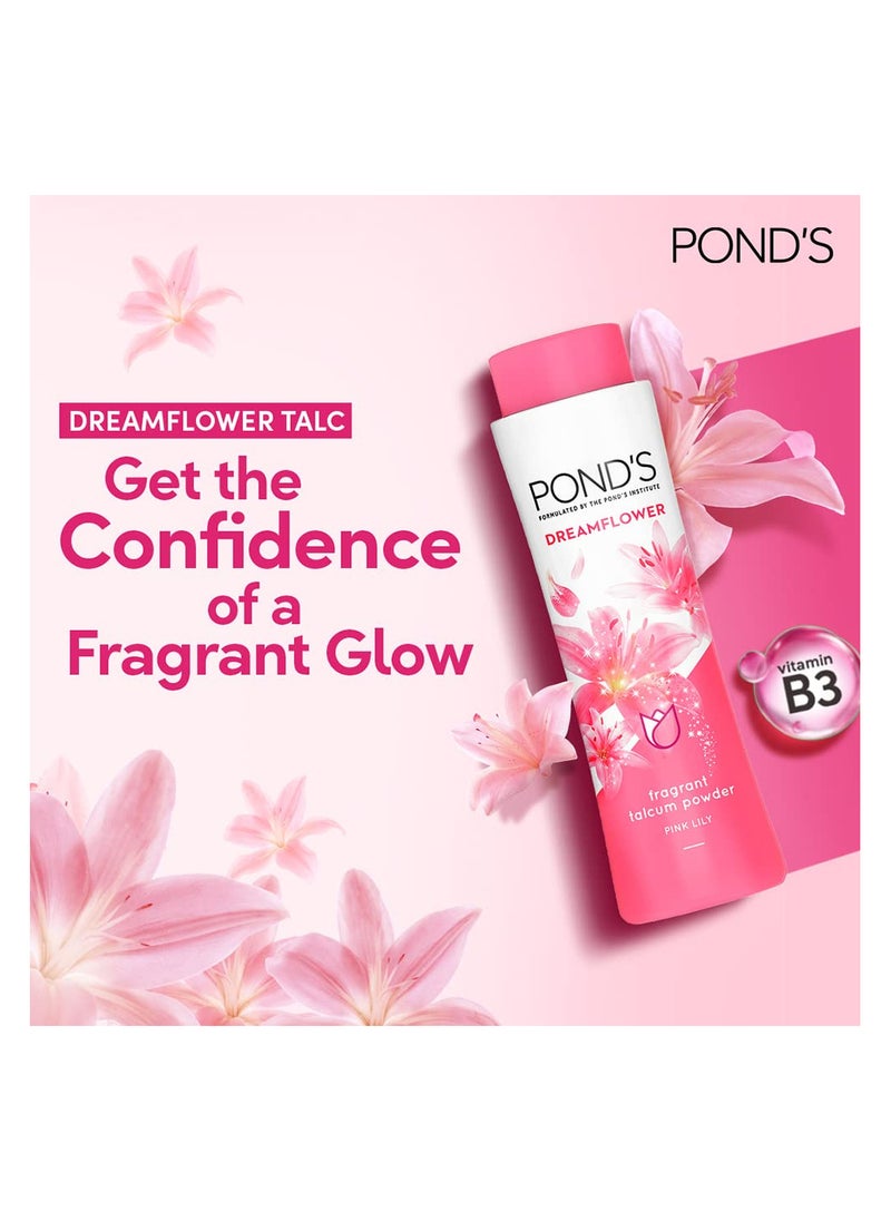 Pond's POND'S Dreamflower Fragrant Talcum Powder Pink Lily 400 g  - Image 5