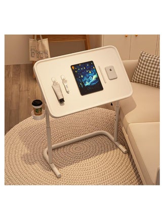 Laptop Table with Adjustable Magnetic Desktop, Height Adjustable Folding Table Mate for Students Writting & Reading, Metal Frame Sofa Side Table, End Table, Bedside Table, TV Dinner Tray Table (White) - pzsku/ZEBEA1AE06687EE8FA5C2Z/45/_/1716362867/8aa218b5-41e8-4a8f-bf3e-6db8f08bafd0