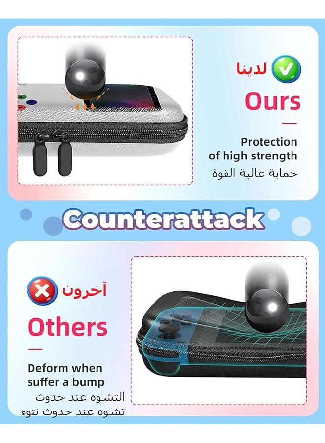 اكسيسن حقيبة حمل لجهاز Nintendo Switch OLED Case، غطاء حماية صلب، حزام، لعبة كلاسيكية، ملحقات لطيفة للبنات والأولاد، حقيبة تخزين لجهاز Switch 2017/Oled 2021 - Image 5