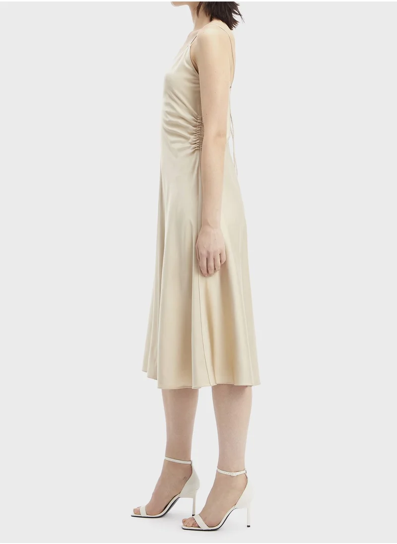 CALVIN KLEIN Strappy Plunge Neck Dress