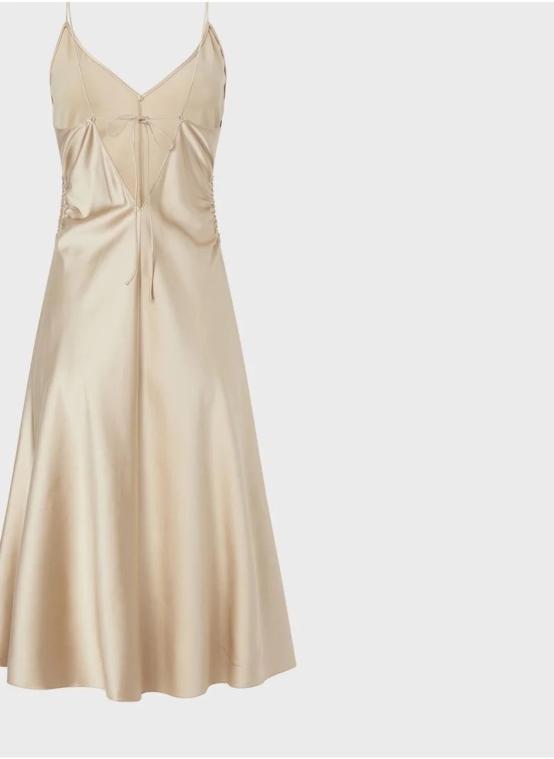 CALVIN KLEIN Strappy Plunge Neck Dress