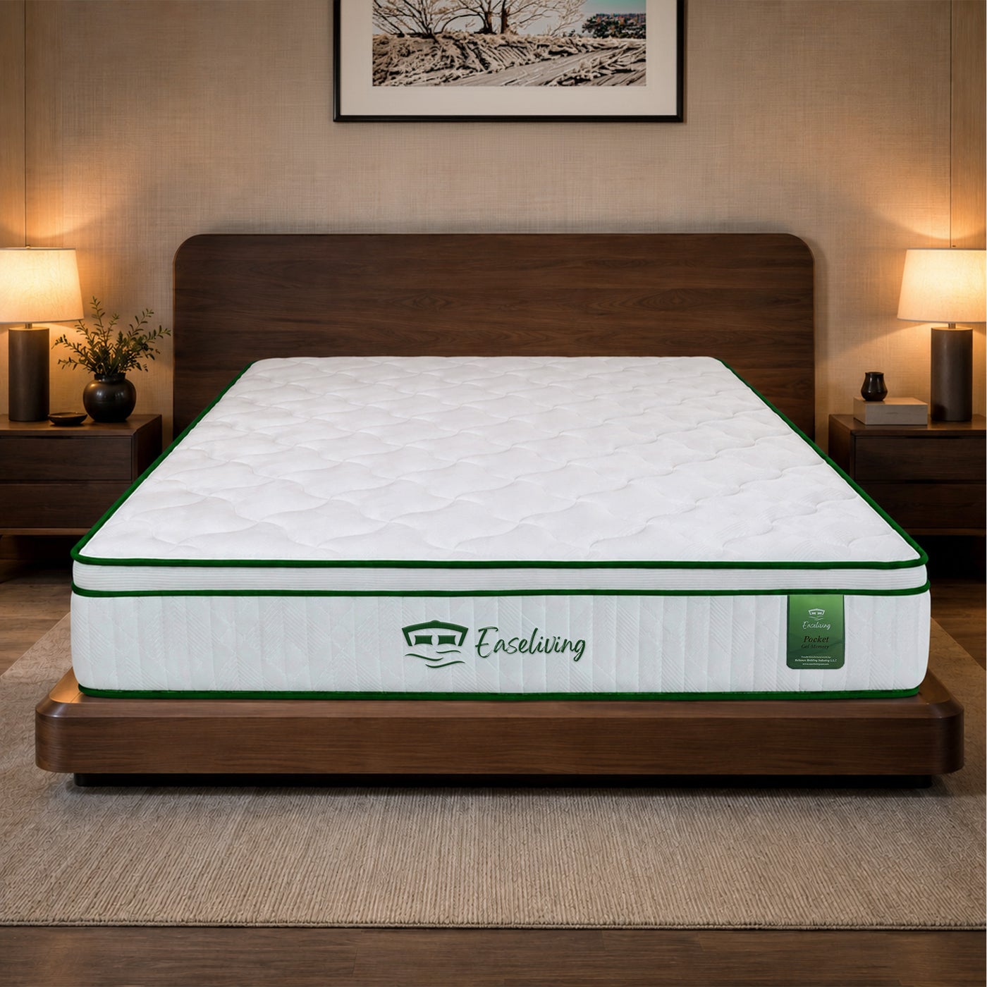 Hybrid Gel Memory Foam Mattress - 30cm Queen Size Medium Firm Mattress | Pocket Spring Mattress with Cooling Comfort, Edge Support and Pressure Relief | 10-Year Warranty (160x200 cm)