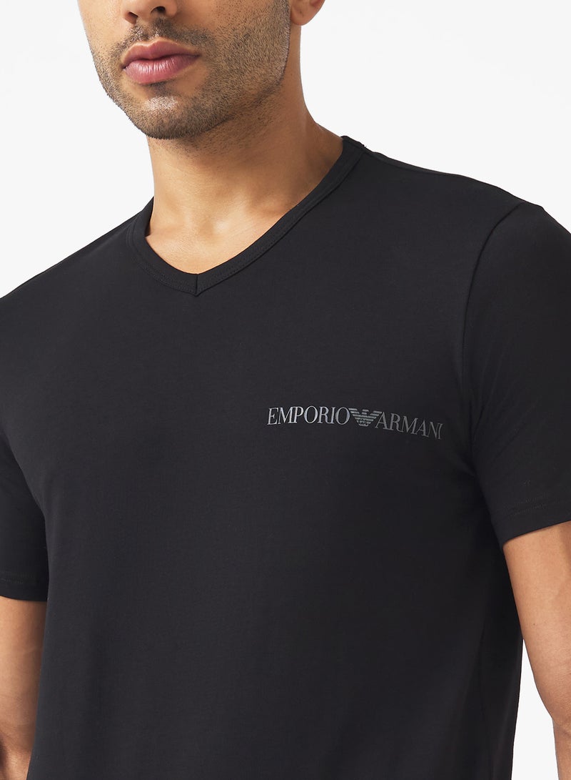 EMPORIO ARMANI 2 Pack Of Logo Crew Neck T-Shirt - Image 3