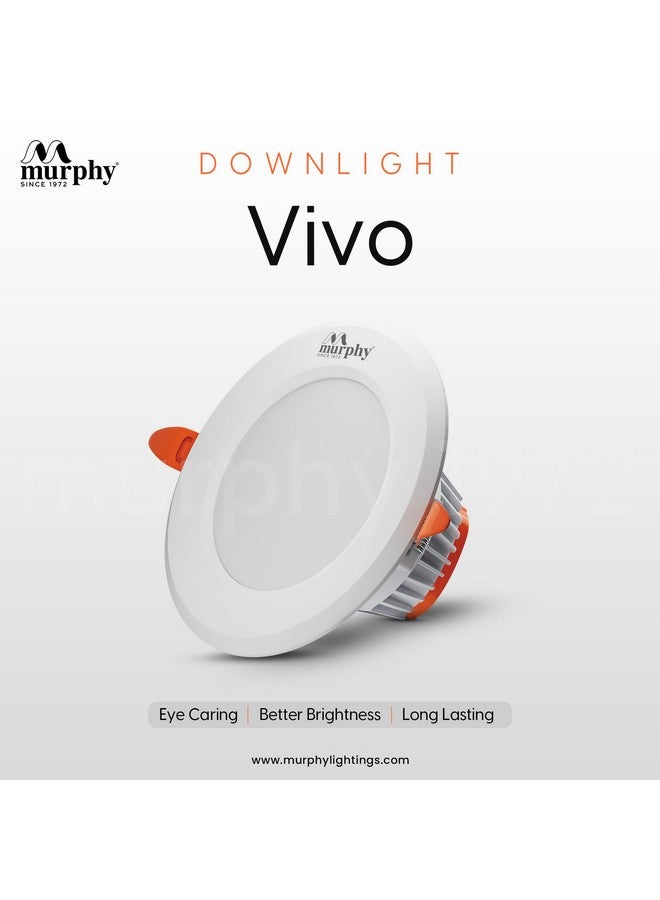 MURPHY Murphy Vivo 7W LED Down Light, Cool White Light, Round, Pack of 15, Recessed Ceiling LED Light, Suited for 3 inch Junction Box (2 Years Warranty)  - Image 2