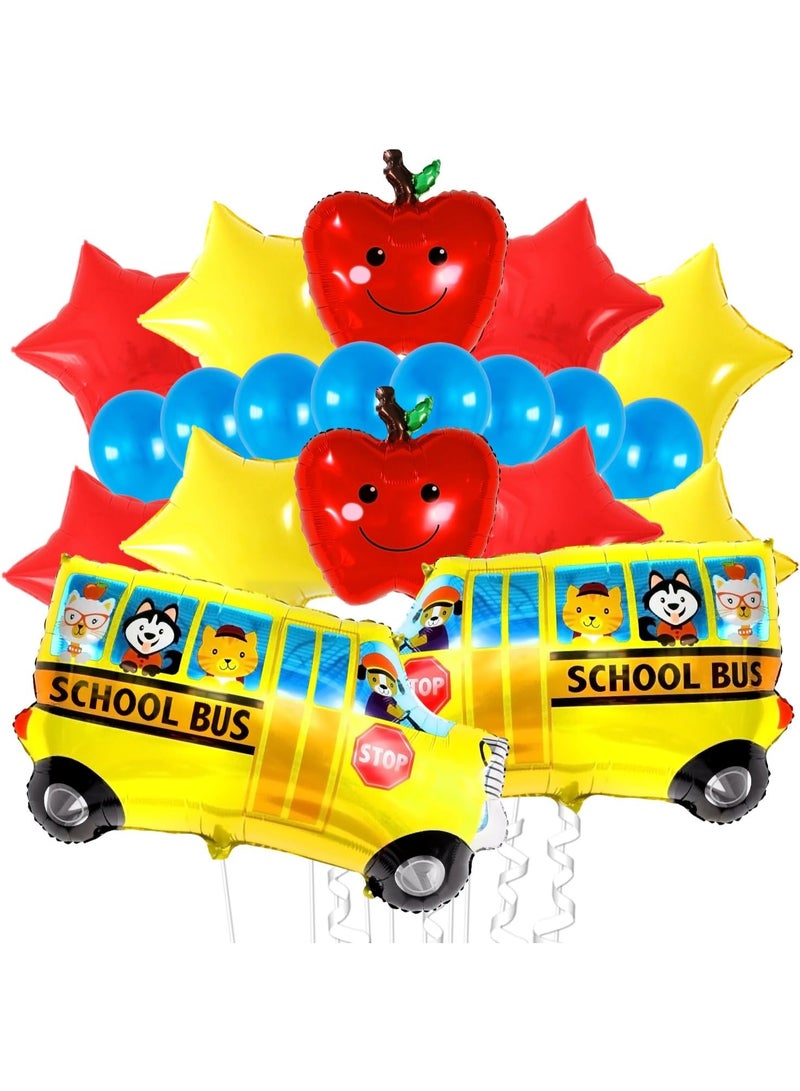 Big Back To School Balloons Set - Pack of 20 | Apples Balloons for Welcome Back To School Decorations