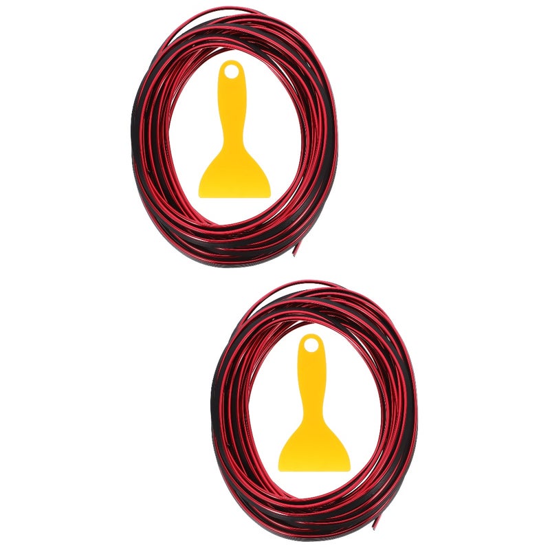 2pcs Car Decorative Trim Vehicle Interior Gaps Strip Molding Trim Door Panel Dashboard Strip(10m) - Image 1