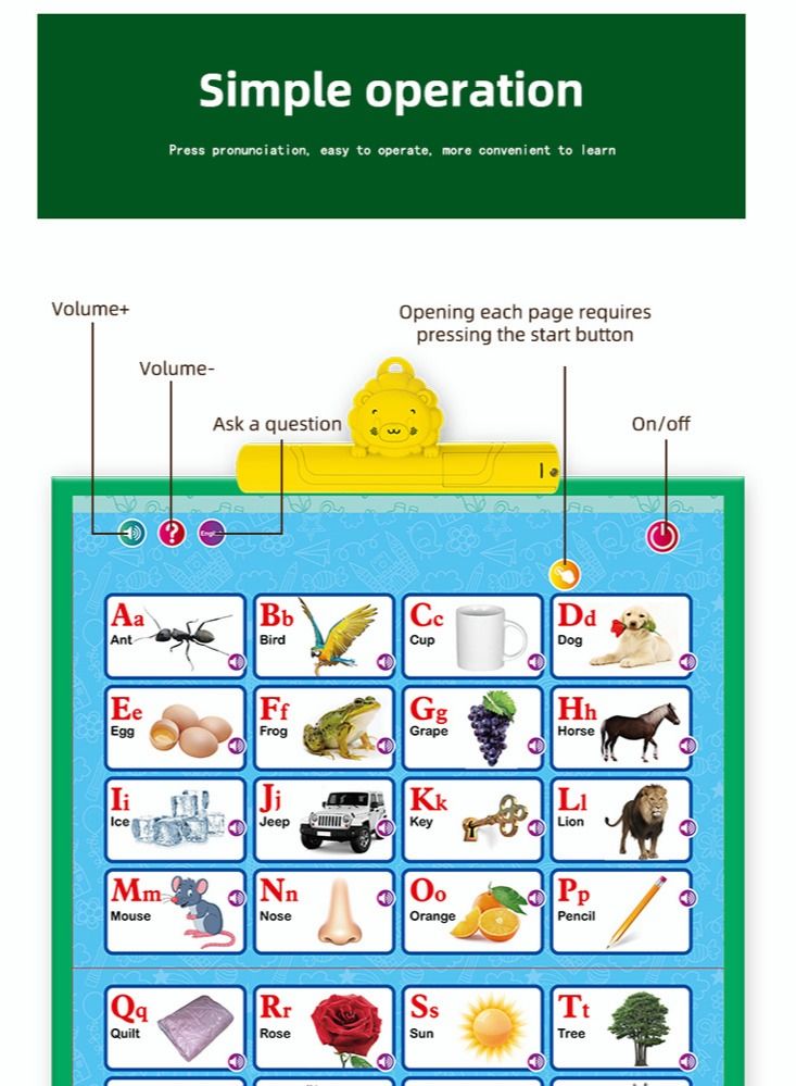 GOOTOY العربية الإنجليزية ثنائية اللغة نقطة القراءة كتاب إلكتروني مع السبورة البيضاء  - Image 4