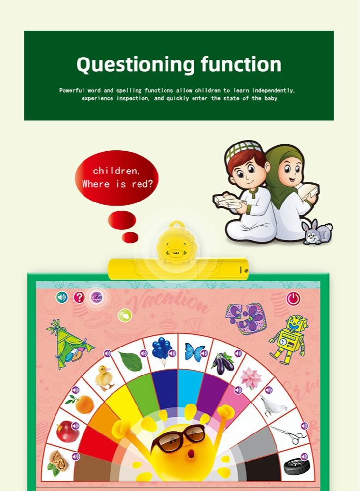 GOOTOY العربية الإنجليزية ثنائية اللغة نقطة القراءة كتاب إلكتروني مع السبورة البيضاء  - Image 5