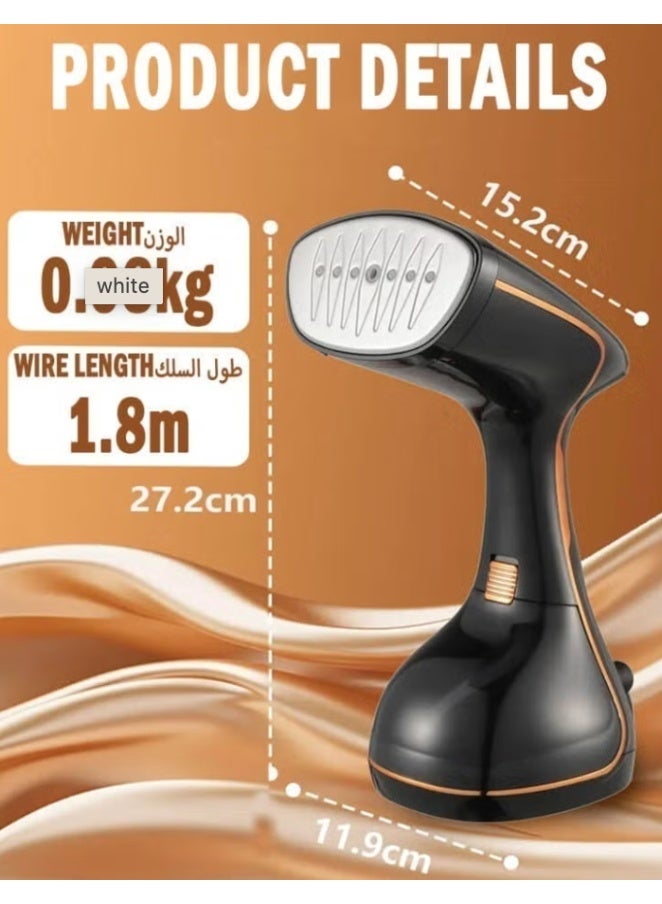 مكواة بخار للملابس، مكواة بخار محمولة عالية الطاقة، مكواة بخار يدوية، 15 ثوانٍ، تسخين سريع، مزيل التجاعيد - 1800 واط 320 مل - Image 3