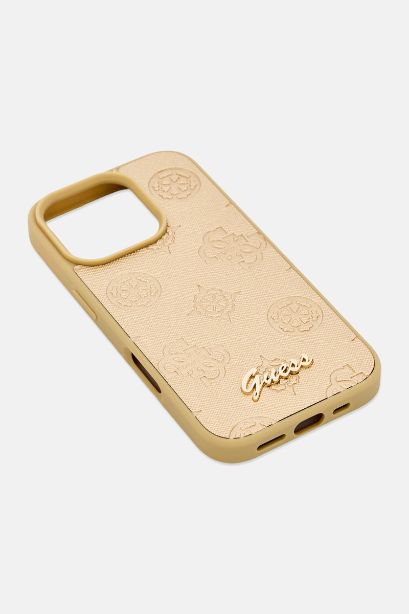 GUESS iPhone 16 Pro Brand Logo Protective Case, Gold - Image 3
