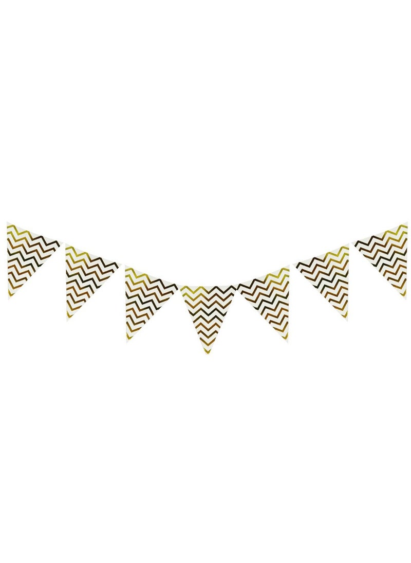 PARTY FUN - Paper Banner 20Pcs+3mt.White - Image 1