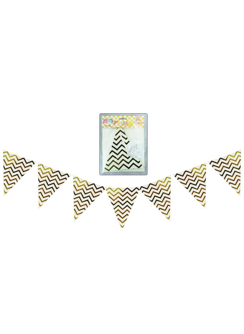 PARTY FUN - Paper Banner 20Pcs+3mt.White - Image 1