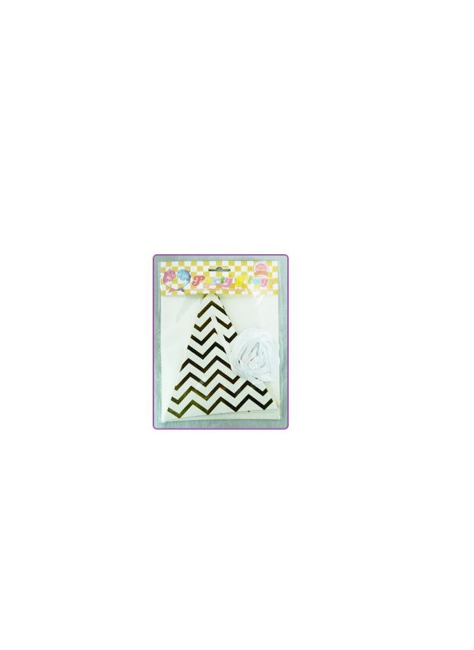 PARTY FUN - Paper Banner 20Pcs+3mt.White - Image 1