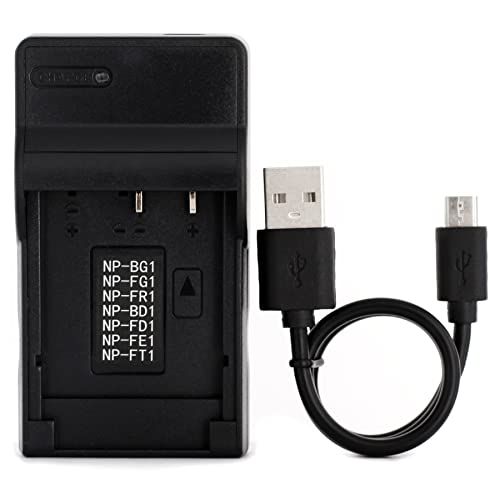 Norifon NP-BG1 USB Charger for Sony Cyber-Shot DSC-H50 DSC-H55 DSC-H70 DSC-H90 DSC-HX30V DSC-HX5V DSC-HX7V DSC-HX9V DSC-W150 DSC-W290 DSC-W230 DSC-W220 DSC-W200 DSC-W300 DSC-W50 Camera and More - Image 1