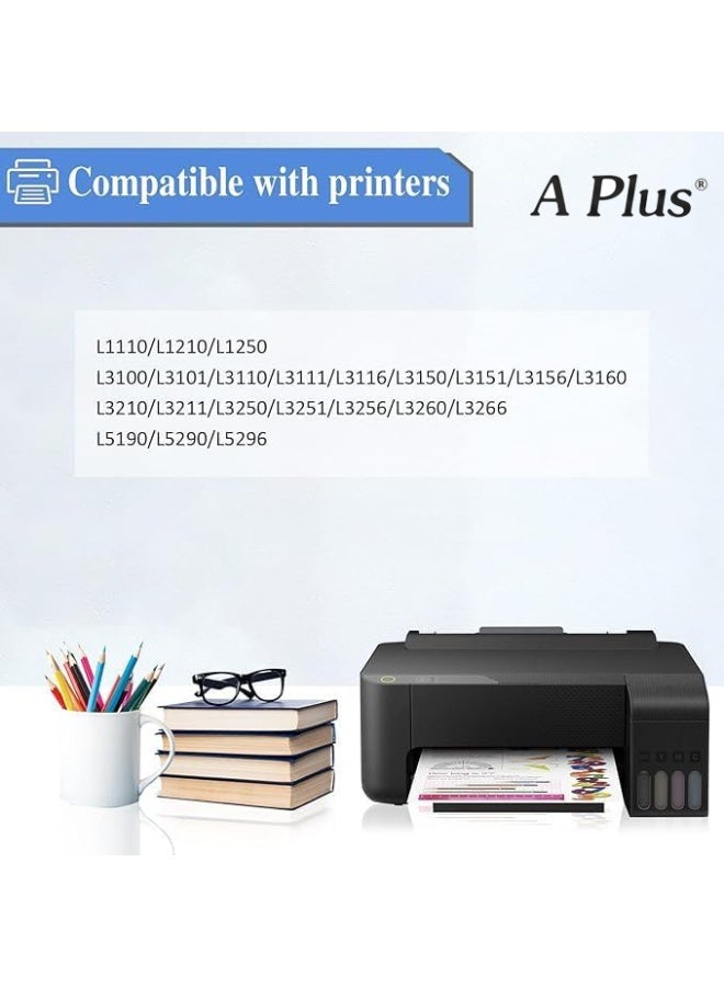 A PLUS APlus 103 Epson 4-Pack Dye Ink Refill Set (BK/C/M/Y) for Epson EcoTank L-Series Printers - 70ml Bottles - Image 3