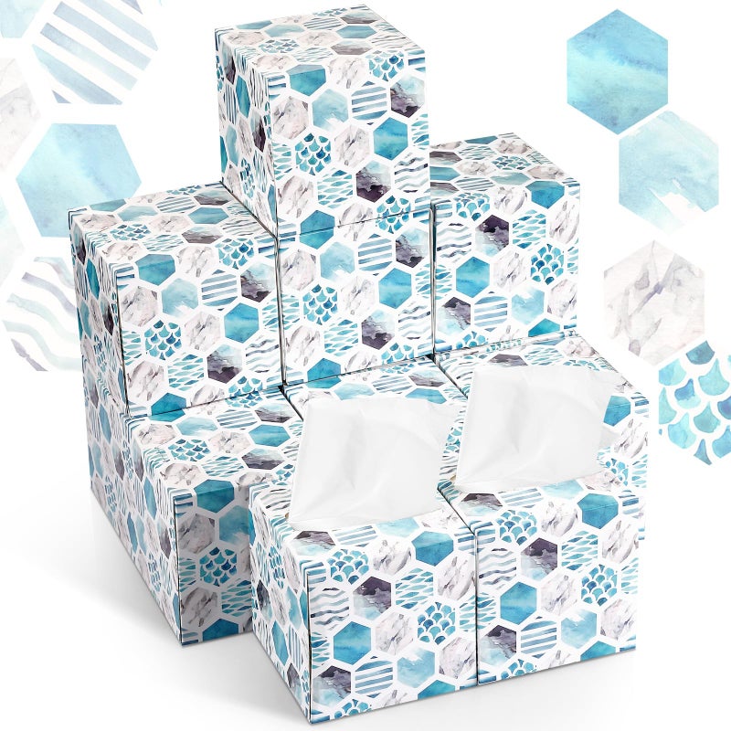 Lincia 12 Pack Facial Tissues Cube Boxes with 80 Sheets Per Box 2 Ply Soft Facial Tissues Bulk Square Paper Case Face Paper Towels for Toilet Travel Bathroom CarFresh Style - Image 3