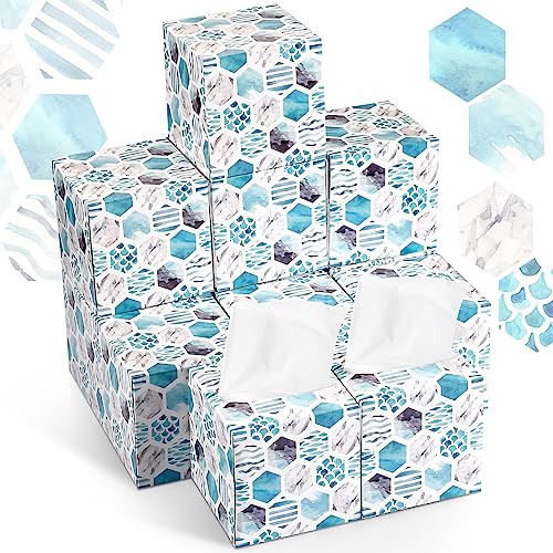 Lincia 12 Pack Facial Tissues Cube Boxes with 80 Sheets Per Box 2 Ply Soft Facial Tissues Bulk Square Paper Case Face Paper Towels for Toilet Travel Bathroom CarFresh Style - Image 2