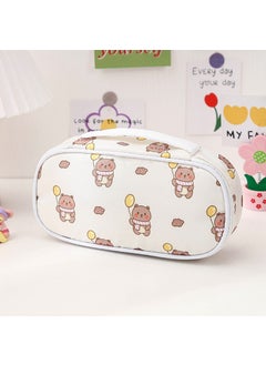 Large Capacity Girls Pencil Case School Supplies Box Cartoon Pencil Box Primary School Students Korean Style Unisex Good bear.