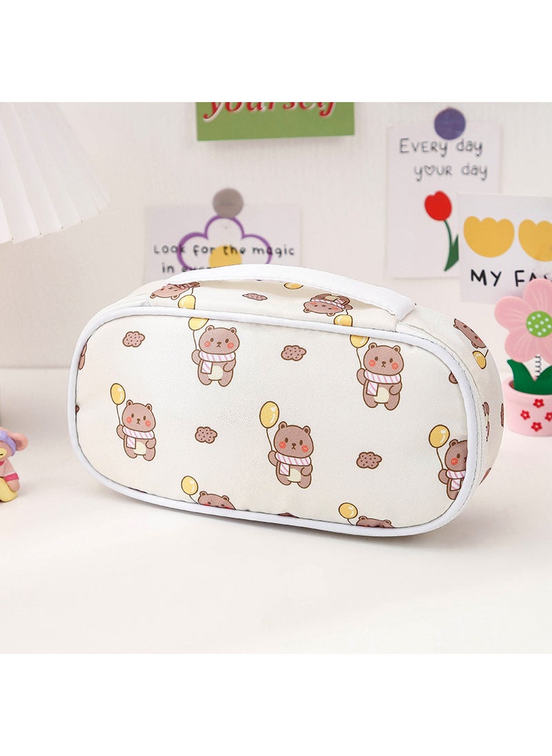 Generic - Large Capacity Girls Pencil Case School Supplies Box Cartoon Pencil Box Primary School Students Korean Style Unisex Good bear. - Image 1