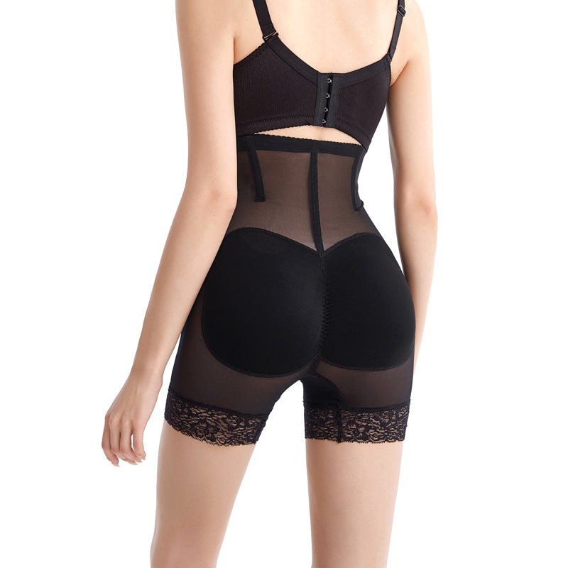 High-Waisted Bottoming Plus Butt Pads, Breathable Fake Butt Pp Butt Lifting Panties, Body-Shaping Boxer Lace Buttocks Enlargement Buttocks Shaping Pants - Image 1
