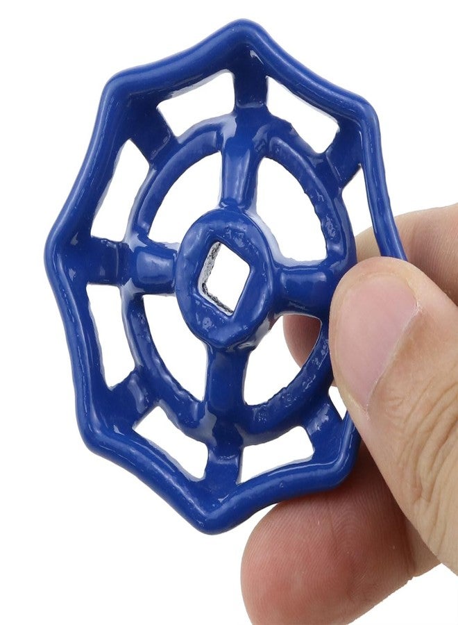 AYLIFU 1PCS Metal Outside Faucet Round Wheel Handle Water Faucet Handle Hose Bib Handle Square Retractor 6x6mm (Blue) - Image 5
