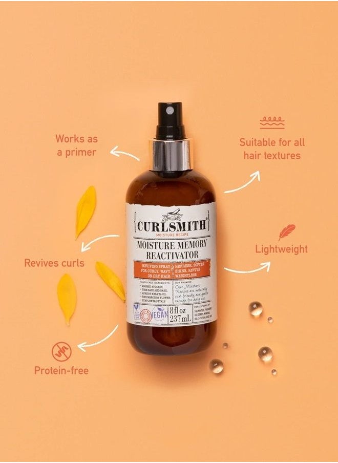 CURLSMITH - Curlsmith - Moisture Memory Reactivator - Vegan Refresher Leave In Conditioner for Wavy, Curly and Coily Hair (8oz) - Image 1