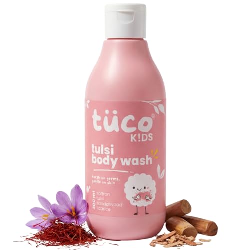 Tuco® Kids Body Wash/Shower Gel | Infused with Sandalwood Oil, Tulsi and Saffron | Gently Cleanse, Soothe, and Nourish | Ages 2-5, 5-10, 10-15 | SLS/SLES and Paraben Free | 300 ml - Image 1