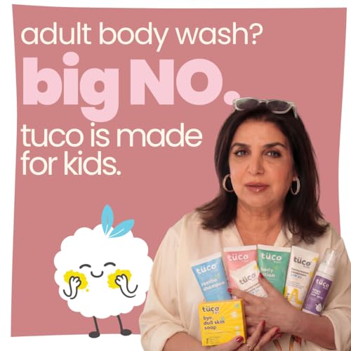 Tuco® Kids Body Wash/Shower Gel | Infused with Sandalwood Oil, Tulsi and Saffron | Gently Cleanse, Soothe, and Nourish | Ages 2-5, 5-10, 10-15 | SLS/SLES and Paraben Free | 300 ml - Image 4