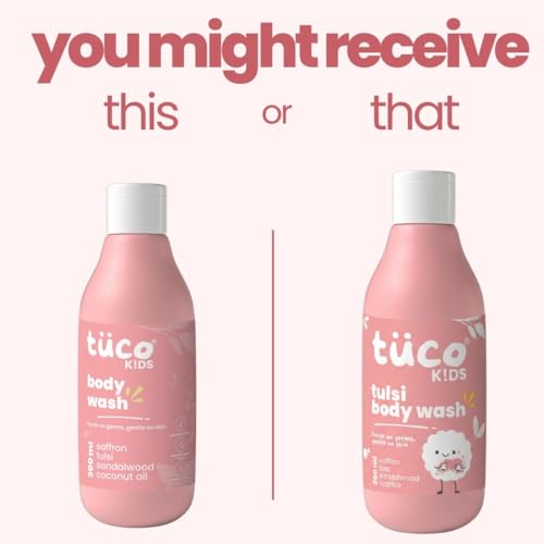 Tuco® Kids Body Wash/Shower Gel | Infused with Sandalwood Oil, Tulsi and Saffron | Gently Cleanse, Soothe, and Nourish | Ages 2-5, 5-10, 10-15 | SLS/SLES and Paraben Free | 300 ml - Image 2